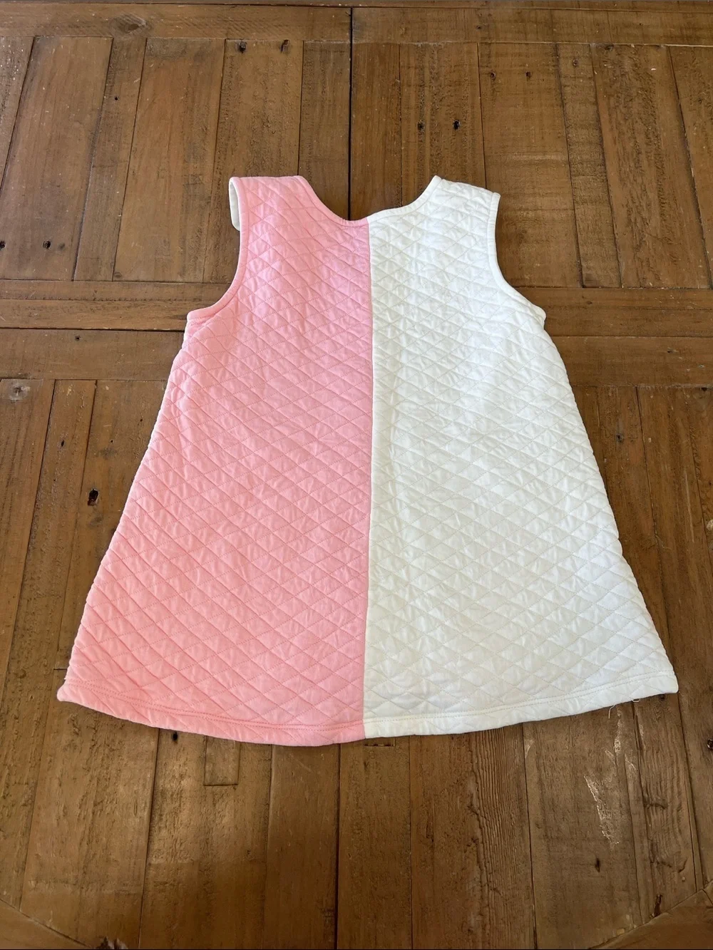 The Beaufort bonnet company Juliet jumper dress quilted pink white 3T